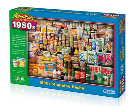 Gibsons - 1980'S Shopping Basket - 1000 Piece Jigsaw Puzzle