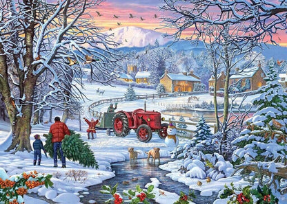 Gibsons - Bringing Home the Tree - 1000 Piece Jigsaw Puzzle