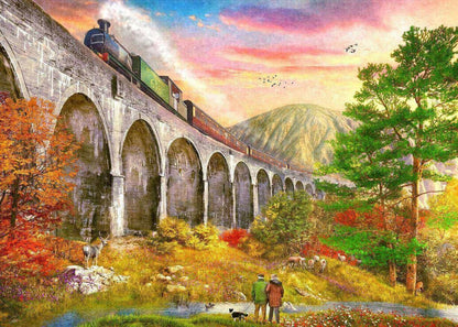 Gibsons - Crossing Glenfinnan Viaduct - 1000 Piece Jigsaw Puzzle