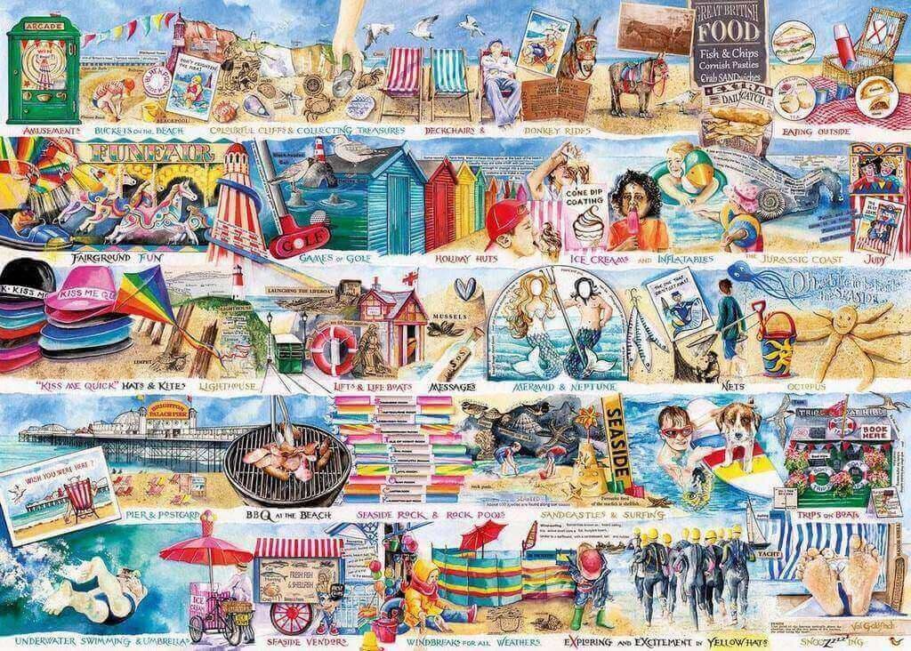 Gibsons - Deckchairs and Donkeys - 1000 Piece Jigsaw Puzzle
