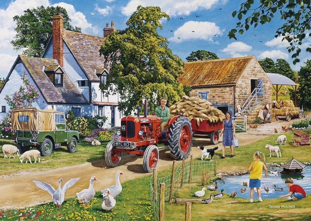 Gibsons The Farmer's Round offers 4 X 500 Pieces Jigsaw Puzzle: New