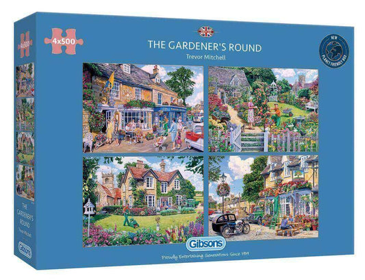 Gibsons - The Gardener's Round -  4 x 500 Piece Jigsaw Puzzle