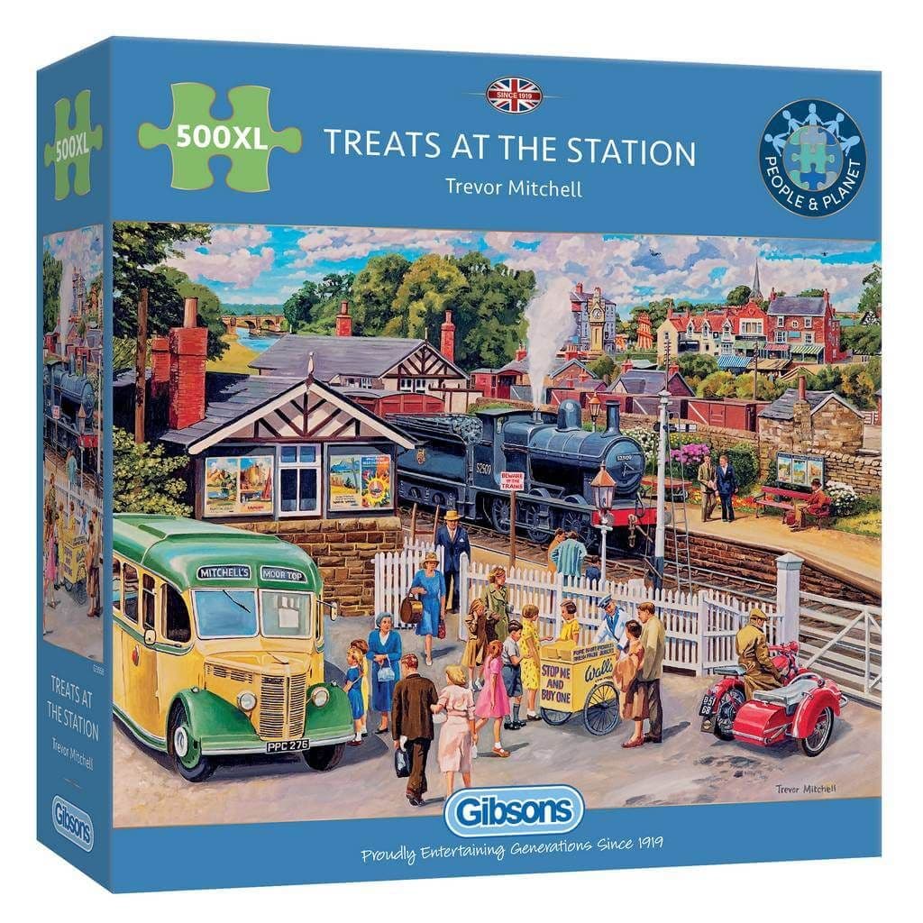 Gibsons - Treats at the Station - 500XL Piece Jigsaw Puzzle