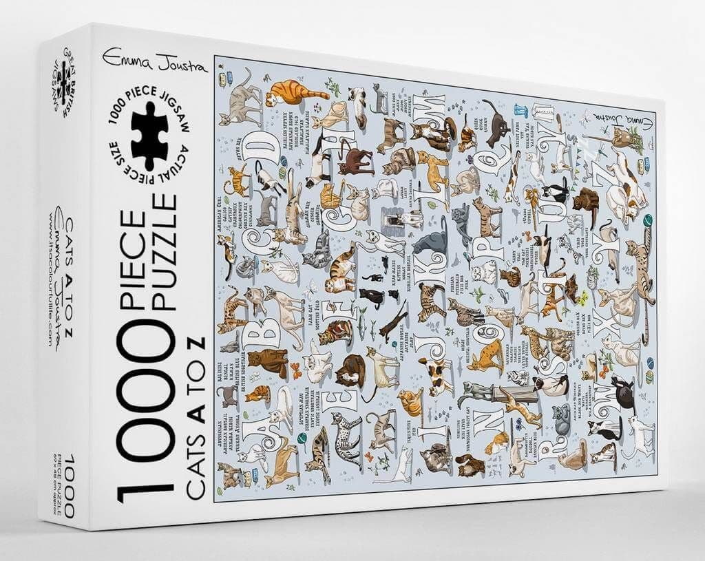 Emma Joustra - A To Z Cats - 1000 Piece Jigsaw Puzzle