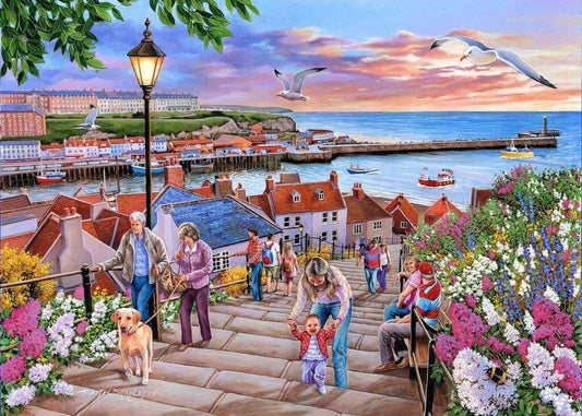 House of Puzzles - 199 Steps - Whitby - 1000 Piece Jigsaw Puzzle