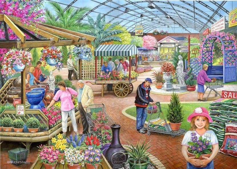 House of Puzzles - At the Garden Centre - 1000 Piece Jigsaw Puzzle