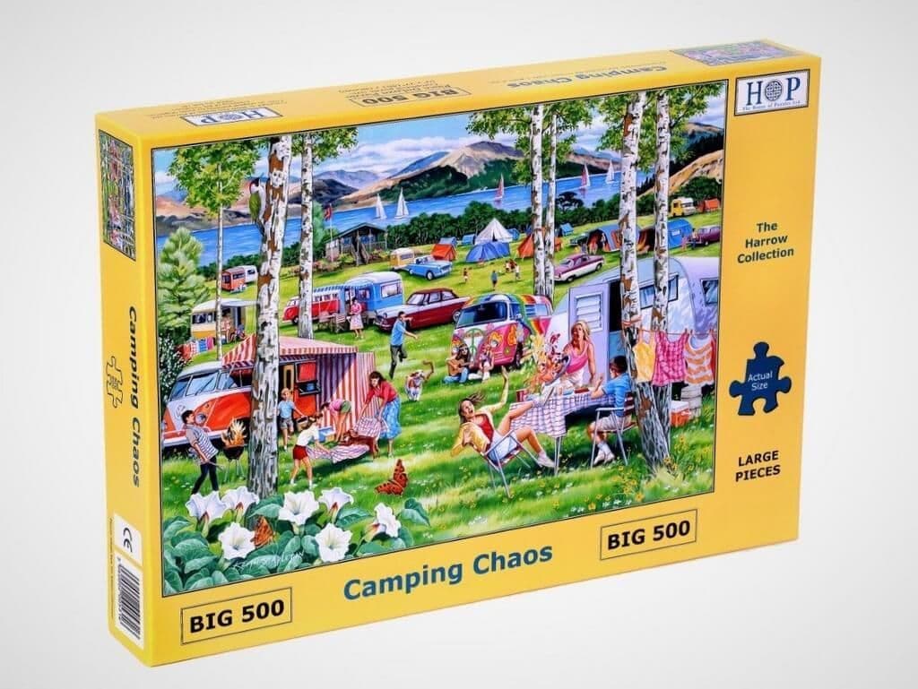 House of Puzzles - Camping Chaos - 500XL Piece Jigsaw Puzzle