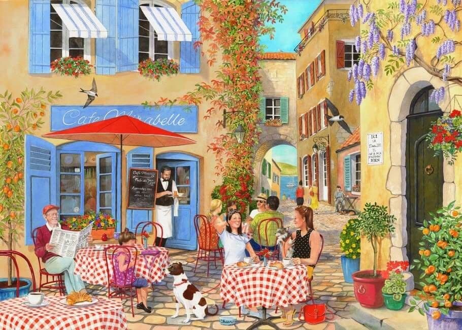 House of Puzzles - Coffee & Croissants - 500XL Piece Jigsaw Puzzle