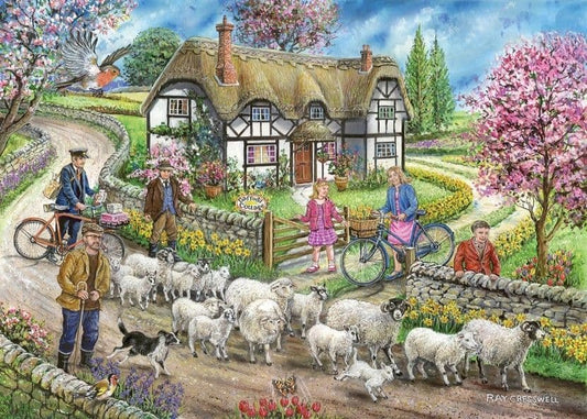 House of Puzzles - Daffodil Cottage - 1000 Piece Jigsaw Puzzle