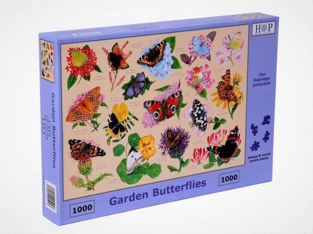 House of Puzzles - Garden Butterflies - 1000 Piece Jigsaw Puzzle