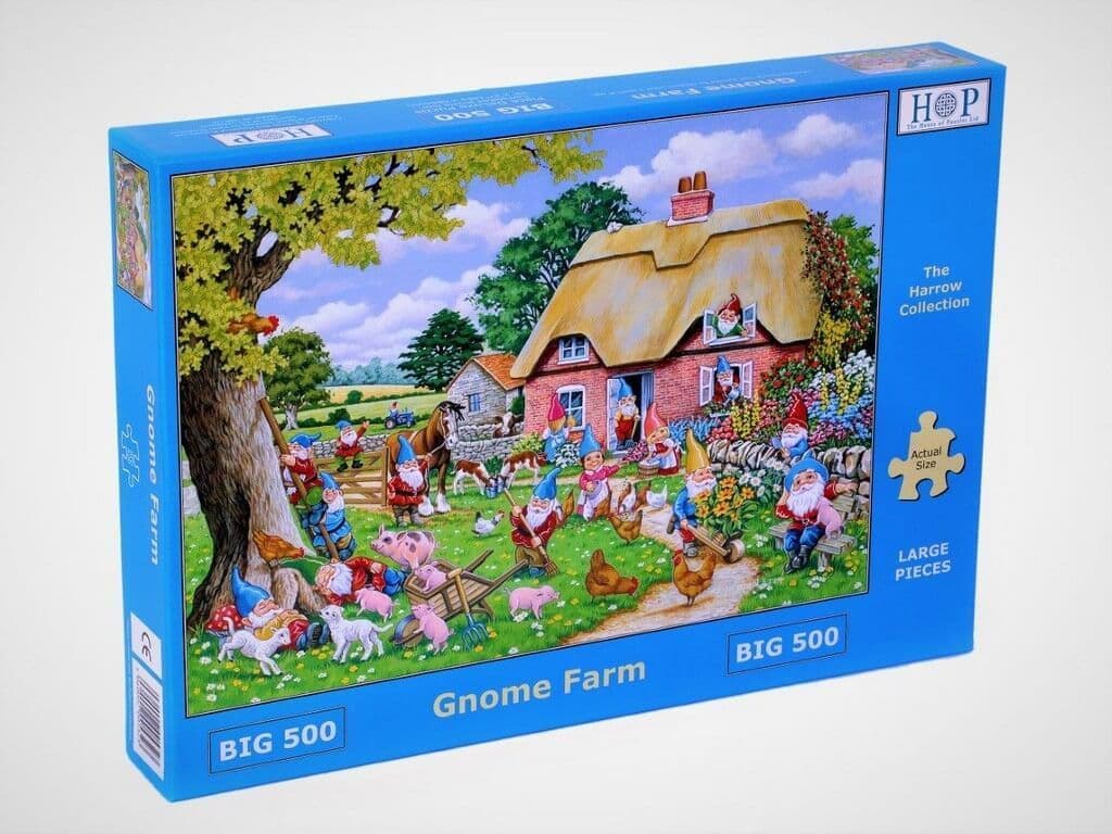 House of Puzzles - Gnome Farm - 500XL Piece Jigsaw Puzzle