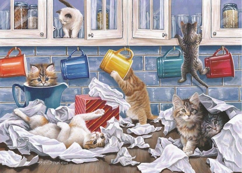 House of Puzzles - Kitty Litter - 250XL Piece Jigsaw Puzzle