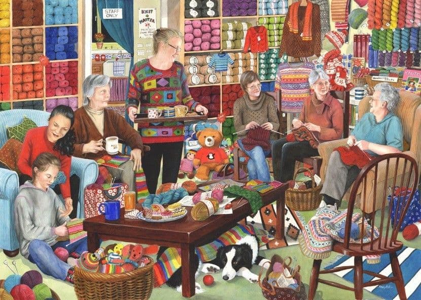 House of Puzzles - Knit & Natter - 1000 Piece Jigsaw Puzzle