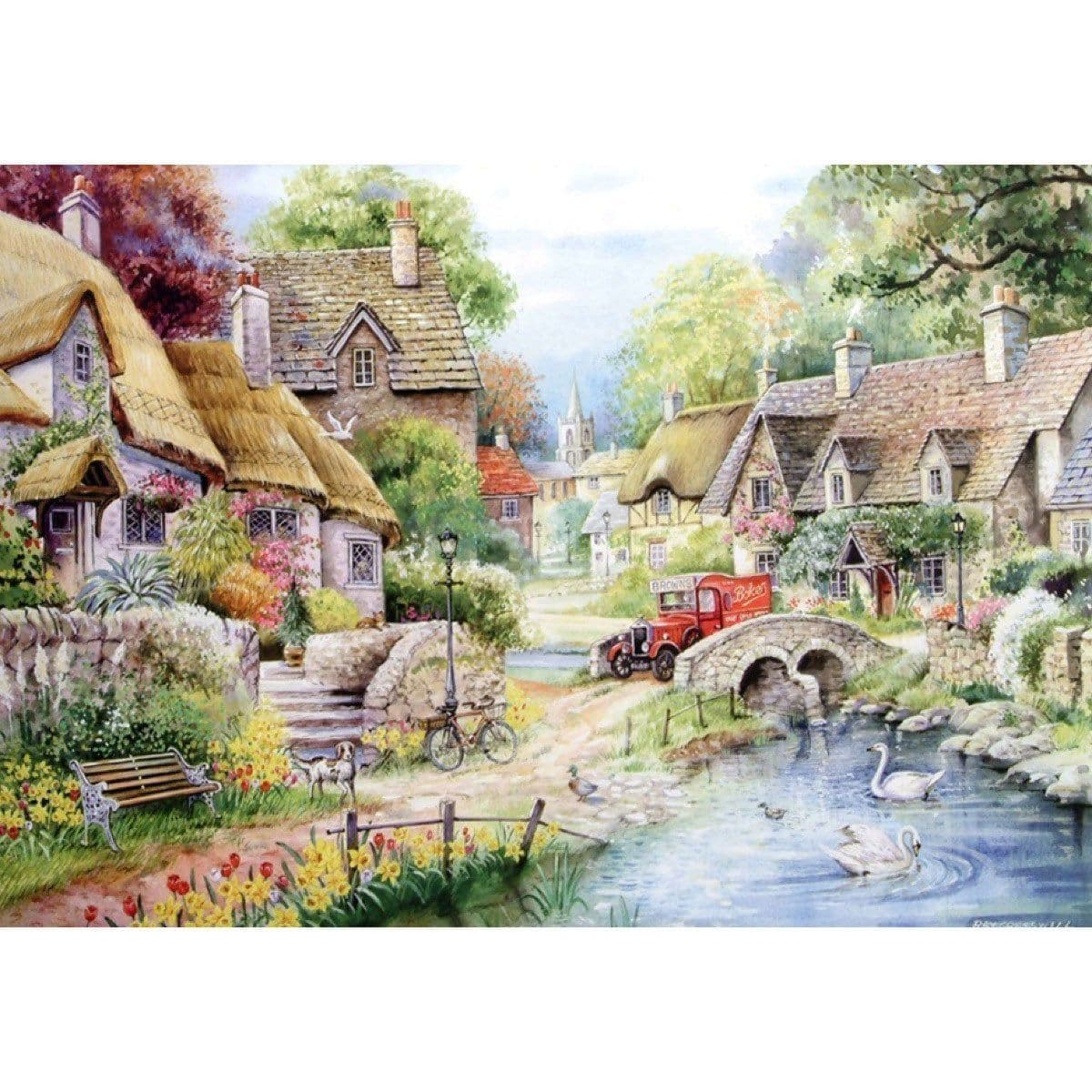 House of Puzzles - River Cottage - 250XL Piece Jigsaw Puzzle