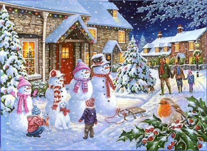 House of Puzzles - Snow Family - 1000 Piece Jigsaw Puzzle