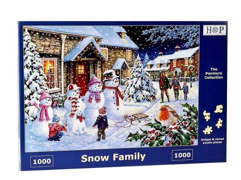 House of Puzzles - Snow Family - 1000 Piece Jigsaw Puzzle