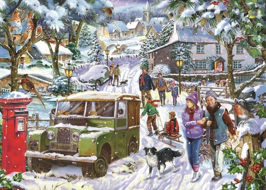 House of Puzzles - Snow On Snow - 500XL Piece Jigsaw Puzzle