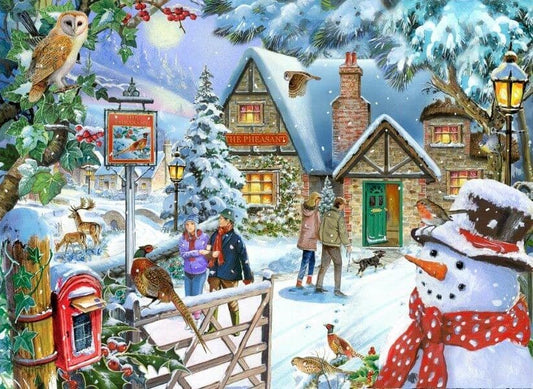 House of Puzzles - Snowman's View - 1000 Piece Jigsaw Puzzle