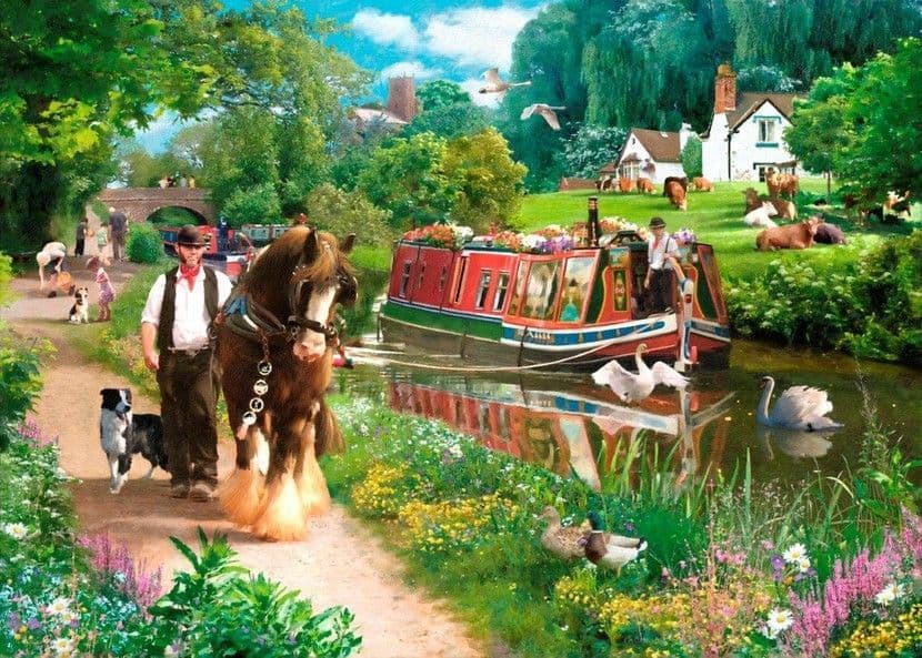 House of Puzzles - Tow Path - 1000 Piece Jigsaw Puzzle