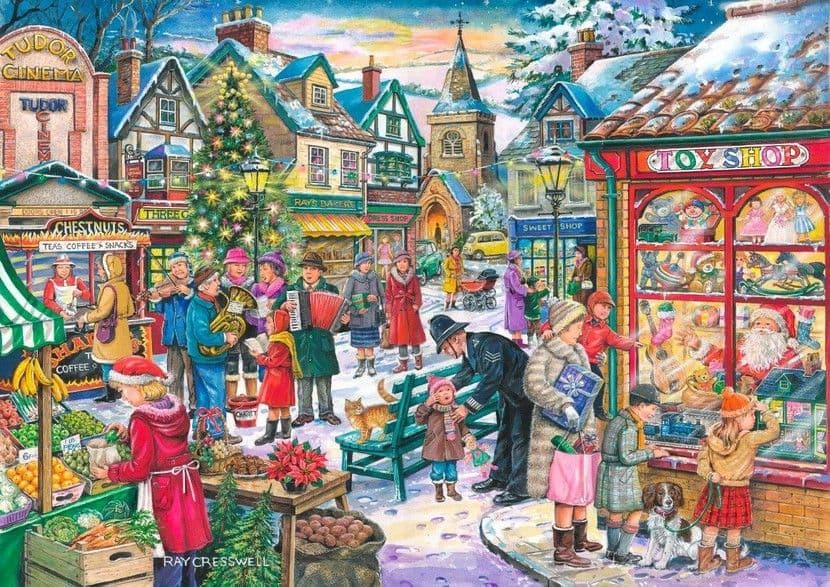 House of Puzzles - Window Shopping Christmas No 10 - 1000 Piece Jigsaw Puzzle