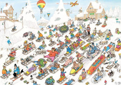 Jan van Haasteren - Its all going Downhill - 1000 Piece Jigsaw Puzzle