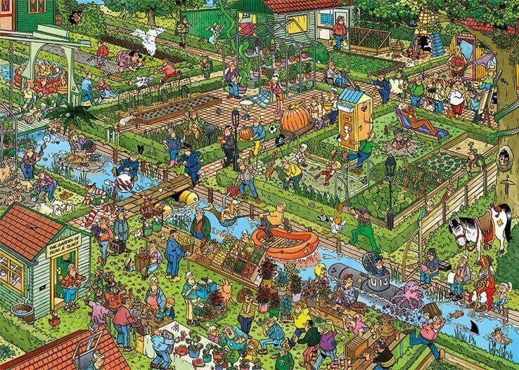 Jan van Haasteren - The Vegetable Garden - 1000 Piece Jigsaw Puzzle