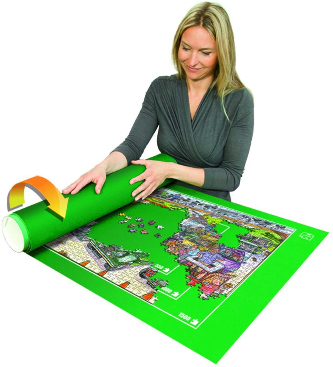 Tappetino per Puzzle 1500 1000 Pezzi, Tappeto per Puzzle, Roll Up Tavolo Jigsaw Puzzle Mat Storage Accessories per Adulti Tappetino per Puzzle 1500 1000 Pezzi, Tappeto per Puzzle, Roll Up Tavolo Jigsaw Puzzle Mat Storage Accessories per Adulti