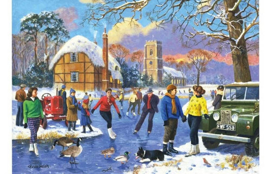 Kidicraft - Skating by the Church - 1000 Piece Jigsaw Puzzle