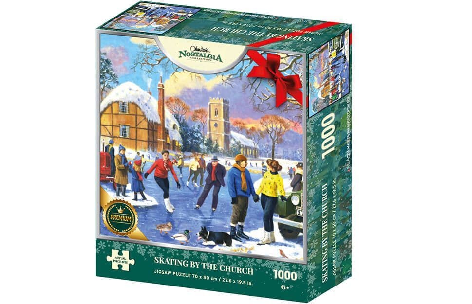 Kidicraft - Skating by the Church - 1000 Piece Jigsaw Puzzle