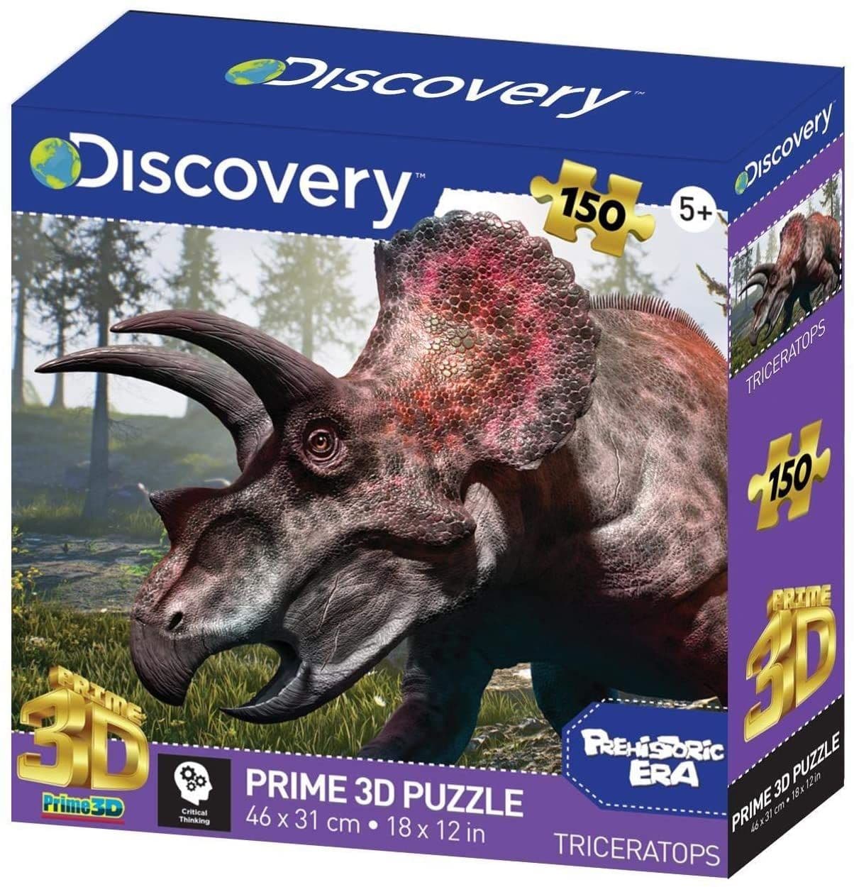 Kidicraft - Triceratops - Discovery  150 Piece Jigsaw Puzzle