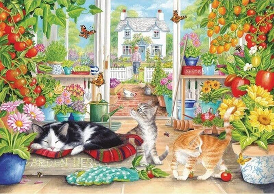 Otter House - Greenhouse Cats - 1000 Piece Jigsaw Puzzle