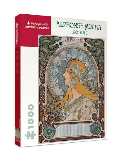 Pomegranate - Alphonse Mucha Zodiac - 1000 Piece Jigsaw Puzzle