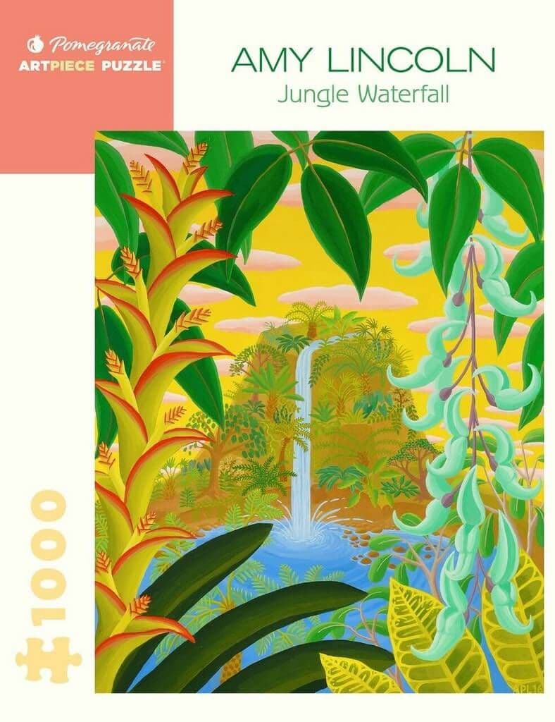 Pomegranate - Amy Lincoln - Jungle Waterfall - 1000 Piece Jigsaw Puzzle