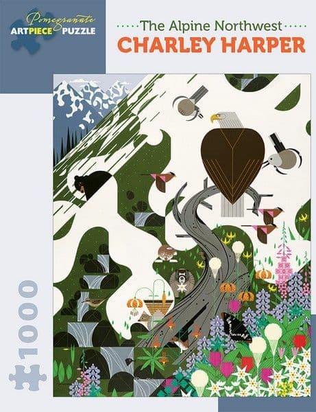 Pomegranate - Charley Harper - Alpine Northwest - 1000 Piece Jigsaw Puzzle