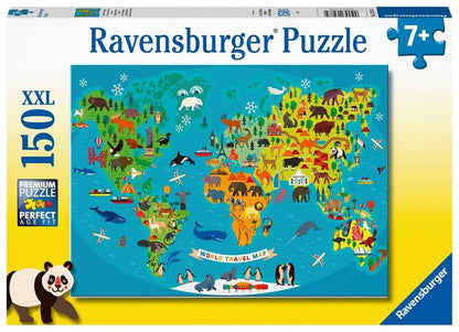 Ravensburger - Animal World Map - 150XXL Piece Jigsaw Puzzle