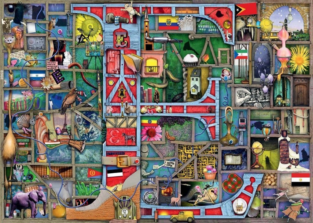 Ravensburger - Colin Thompson - Awesome Alphabet E - 1000 Piece Jigsaw Puzzle