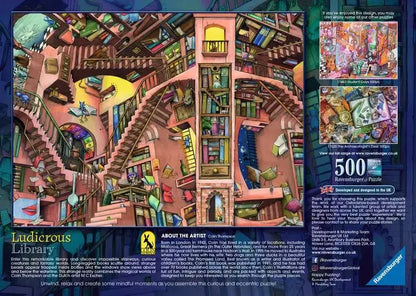 Ravensburger - Colin Thompson - Ludicrous Library - 500 Piece Jigsaw Puzzle