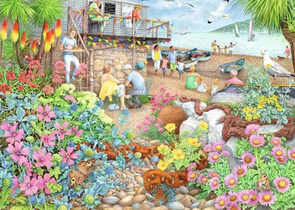 Ravensburger - Cosy Cafe No 1 - Beach Garden Cafe - 1000 Piece Jigsaw Puzzle