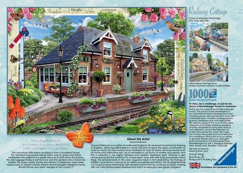 Ravensburger - Country Cottage - Railway Cottage - 1000 Piece Jigsaw Puzzle