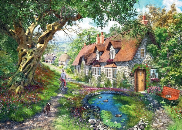 Ravensburger - Down the Lane Flower Hill Lane 1000 Piece Jigsaw