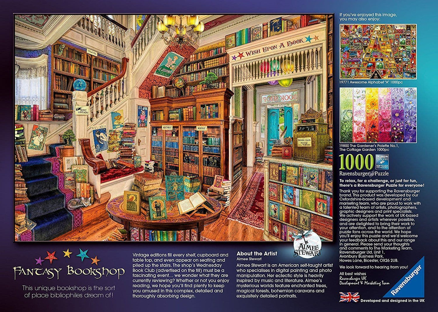 Ravensburger - Fantasy Bookshop - 1000 Piece Jigsaw Puzzle