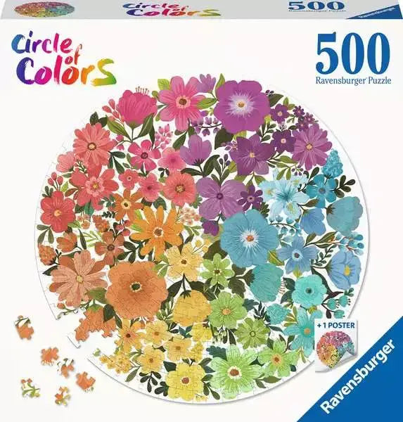 Ravensburger - Flowers Circular - 500 Piece Jigsaw Puzzle