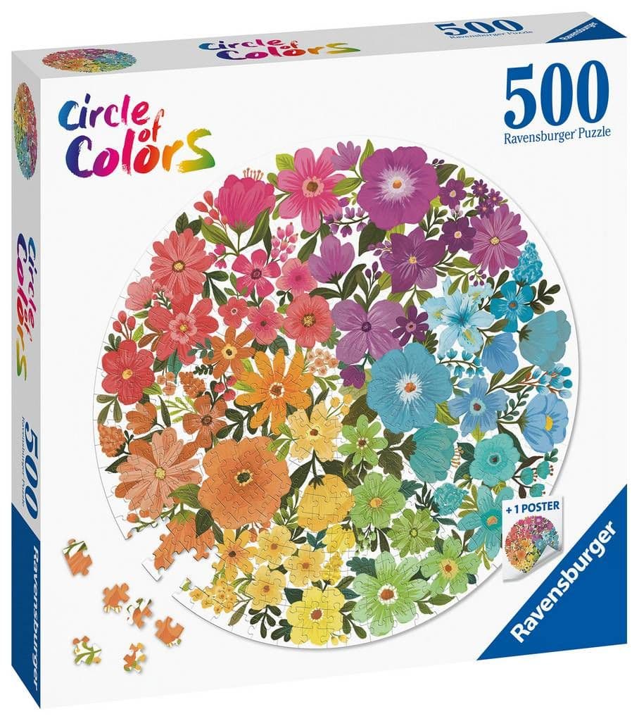 Ravensburger - Flowers Circular - 500 Piece Jigsaw Puzzle