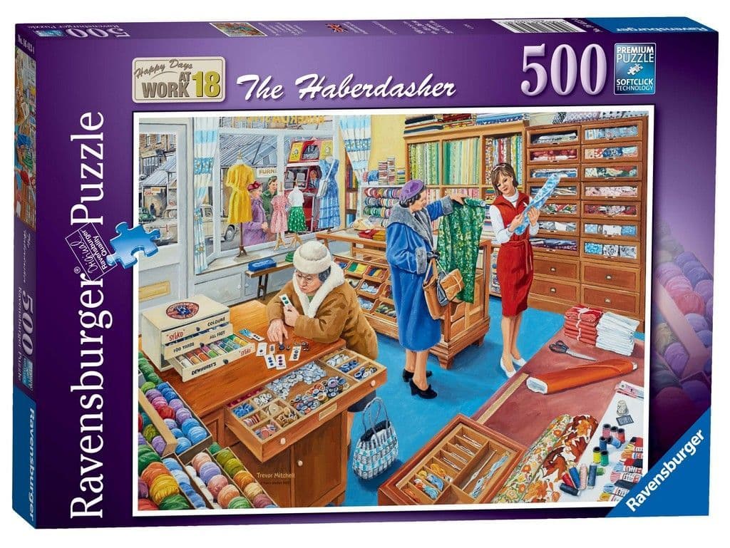 Ravensburger - Happy Days at Work - The Haberdasher - 500 Piece Jigsaw Puzzle