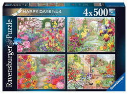 Ravensburger - Happy Days No 4 - Glorious Gardens - 4 x 500 Piece Jigsaw Puzzle