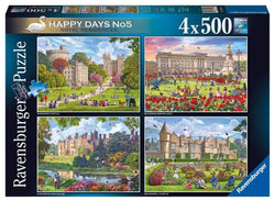 Ravensburger - Happy Days No 5 - Royal Residences - 4 x 500 Piece Jigsaw Puzzle