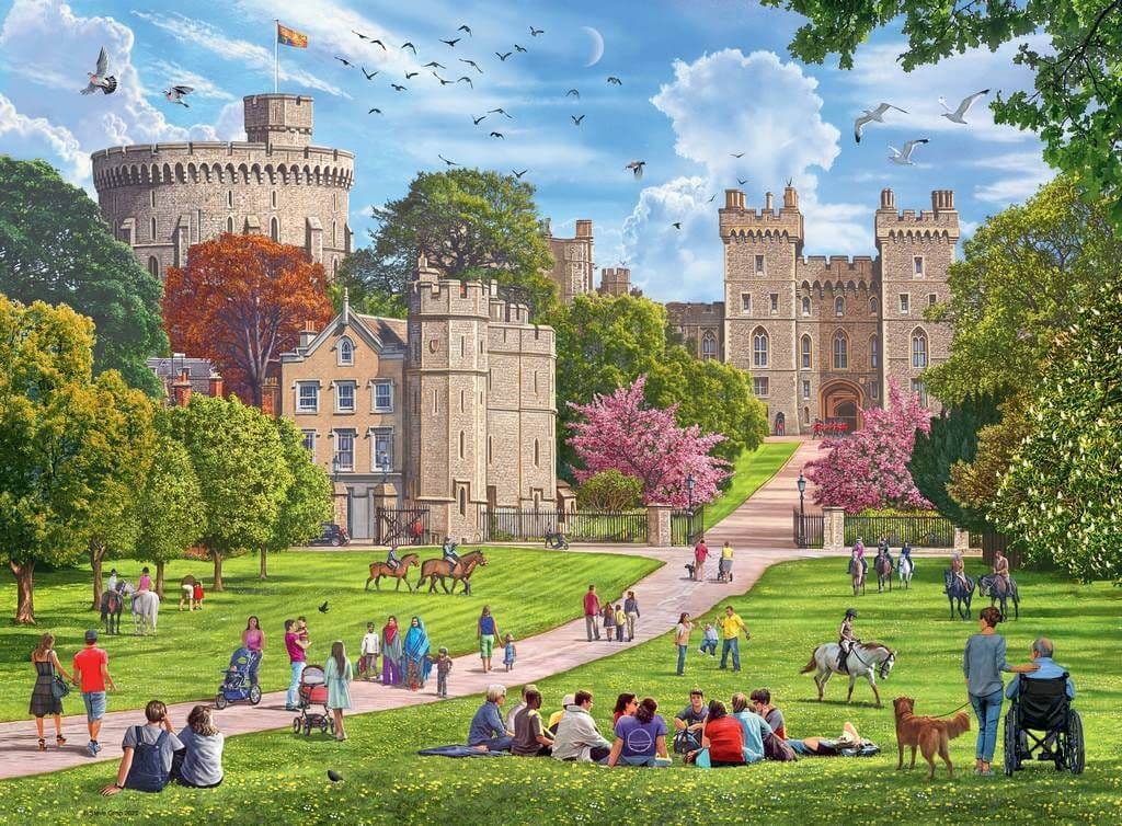 Ravensburger - Happy Days No 5 Royal Residences - 4 x 500 Piece Jigsaw Puzzle
