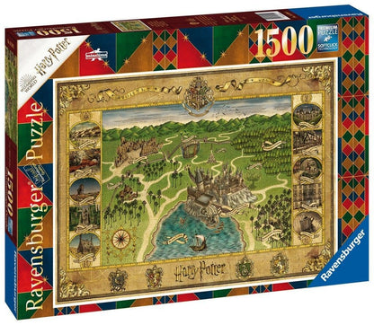 Ravensburger - Harry Potter Hogwart Map, 1500 Piece Jigsaw Puzzle