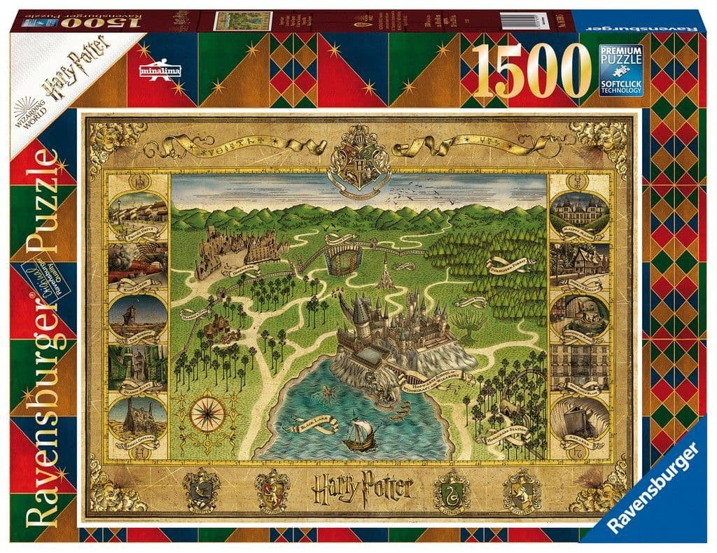 Ravensburger - Harry Potter Hogwart Map, 1500 Piece Jigsaw Puzzle