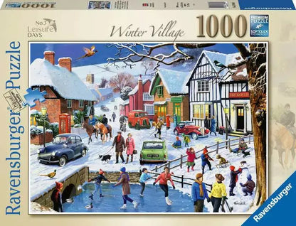 Ravensburger - Leisure Days No 3 The Winter Village - 1000 Piece Jigsaw Puzzle